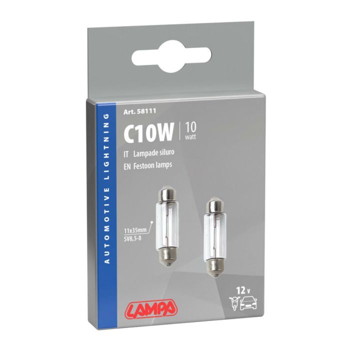 12v Lampada Siluro - C10w - 11x38 Mm - 10w