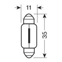 Lámpara torpedo 12v - C10w - 11x38 mm - 10w