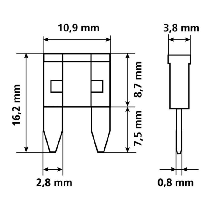 Micro Fuses Folder 10pcs Lampa 70085