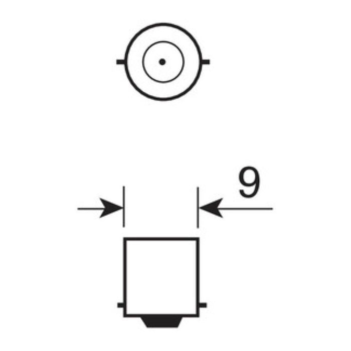 Pair of spherical lamps 12v 4w Ba9s