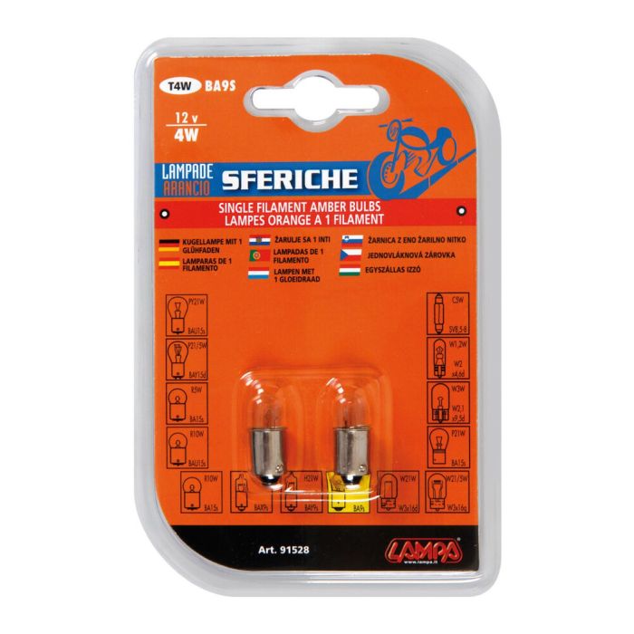 Coppia Lampade Sferiche 12v 4w Ba9s