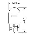 Lámpara de zócalo de vidrio de 12v - W21W - 21W