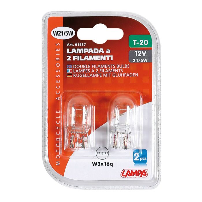 12v Lampada Zoccolo Vetro - W21/5w - 21w