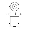 Par de lámparas Sfer.12v Amber 10w Bau15s