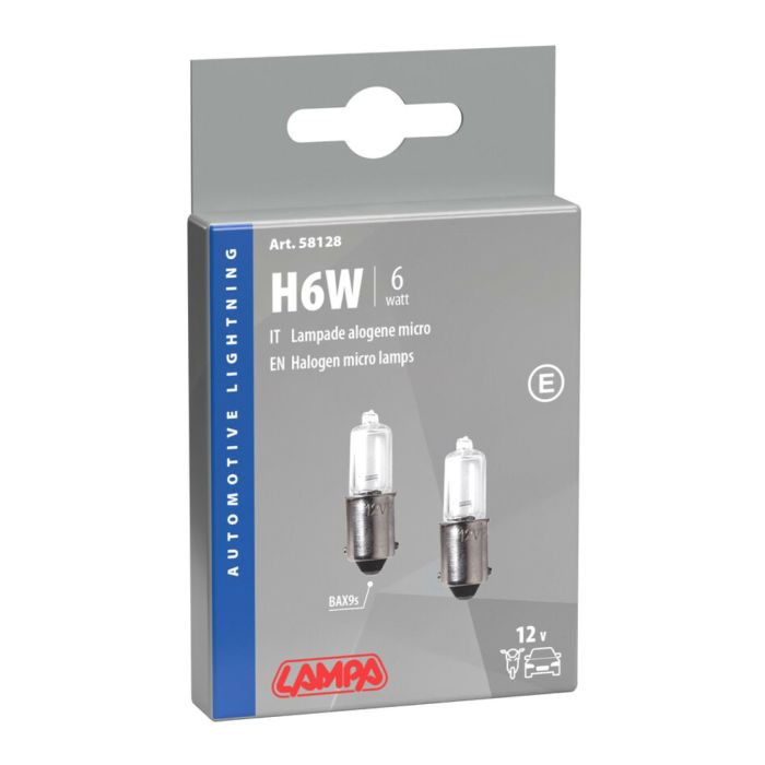 Lámpara de pareja. 12v. Bax 9s 6w Nd