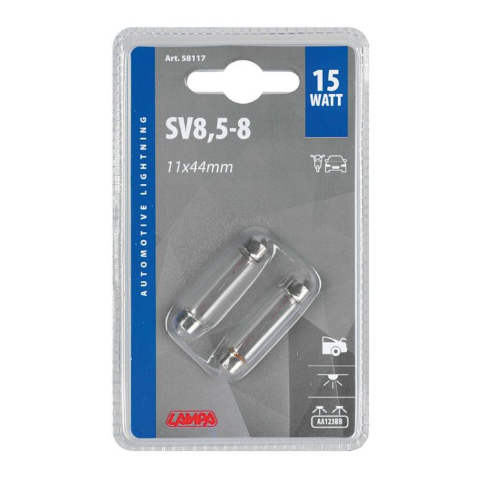 Paire Lamp.tubol.15w sv8,5 11x44 nd