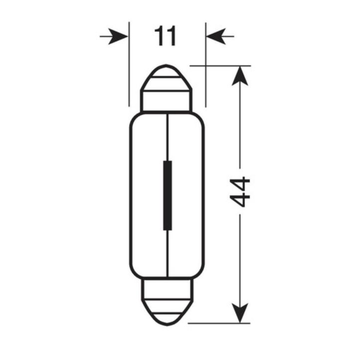Paire Lamp.tubol.15w sv8,5 11x44 nd