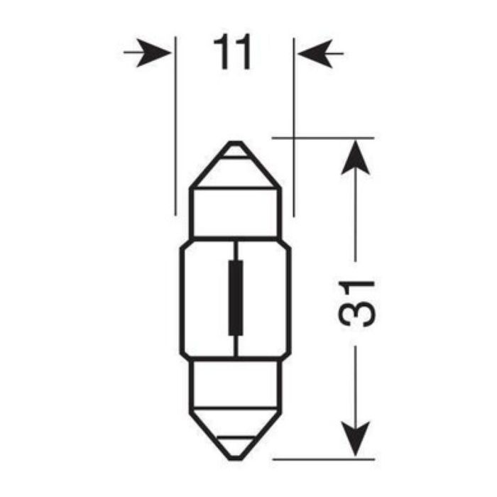 Paar Lampe.tubol.10w sv8,5 11x31 nd