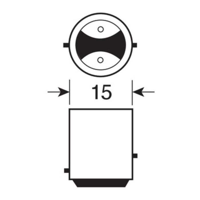 Par Lampa 2 filamentos bombillas 21/5w Bay15d