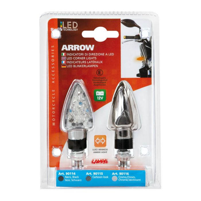 Paire de flèches LED Lampa Mod Arrow Chrome approuvé