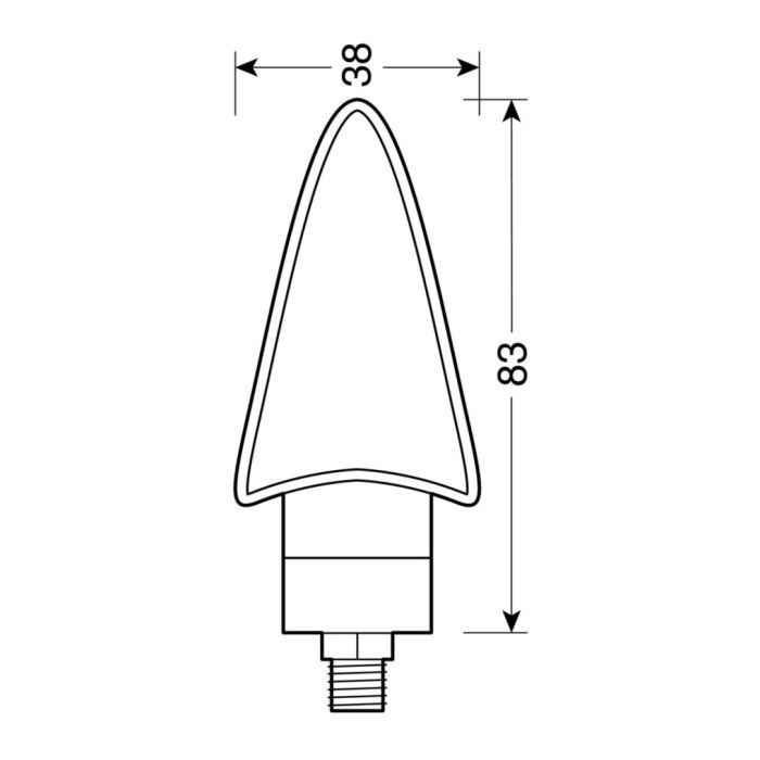 Paire de flèches LED Lampa approuvé Mod Spike 12V noir