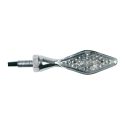 Par de flechas cromadas Mod Storm Led cristal blanco
