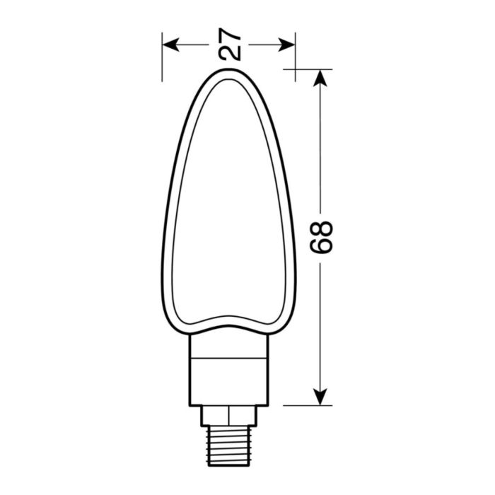 Coppia Frecce Lampa Arrow Nere Vetro Arancio