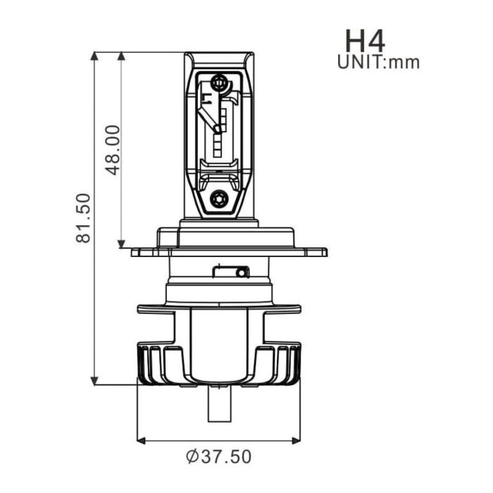 Lampadina Sifam H4 Led + Alimentatore 16w/2200/ Lumens Cod. Pla7032