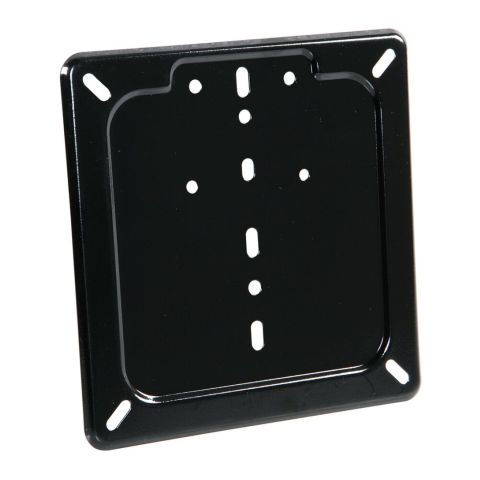 Base de matrícula en acero inoxidable negro