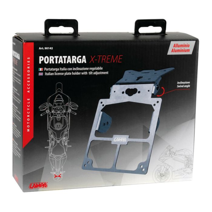 Support de plaque d’immatriculation non réglable. Aluminium