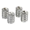 Juego de 4 tapas válvulas aluminio + cristales