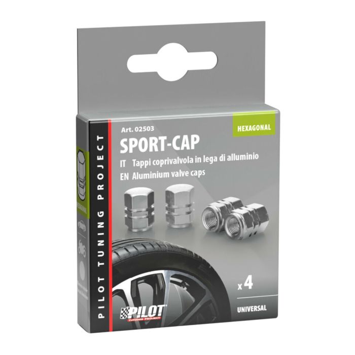 Bouchons de couvercle de valve exagonal en aluminium