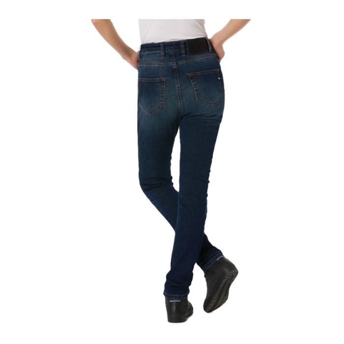 Jeans Moto Pmj Sara Vita Alta Made In Italy Blue