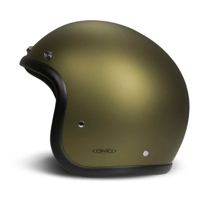Casco Jet Dmd Retro Mono Olive Gold