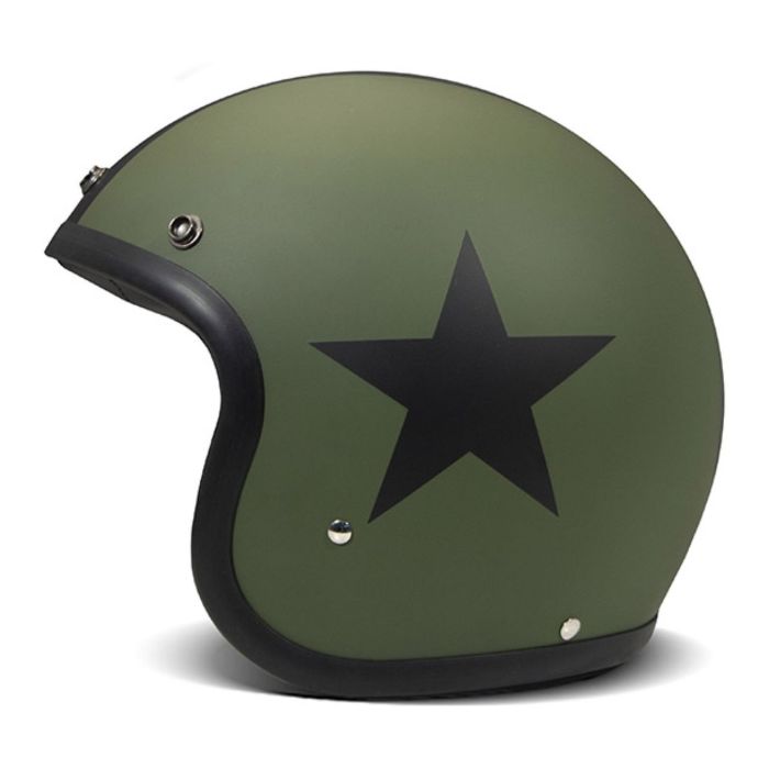 Casco Jet Dmd Retro Color Star Green