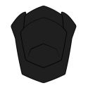 Coperchio Kit Areazione Per Casco St.501 Black Matt