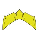 Coperchi Kit Areazione Per Casco Gp550 S Yellow Matt