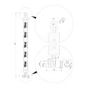 Viro chain with monobloc totem cylinder 10mm x 120cm