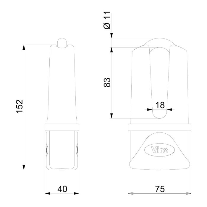 Extreme 11 mm chrome armored Viro disc lock