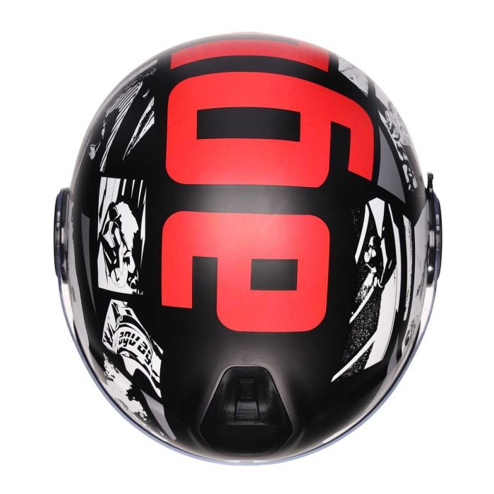 Casco Agv Eteres E2206 History Matt Black/white/red