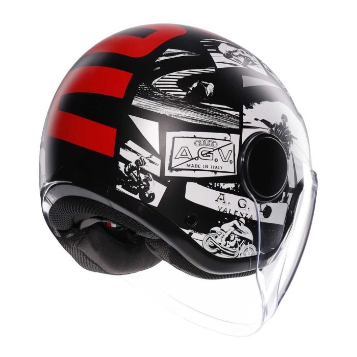 Casco Agv Eteres E2206 History Matt Black/white/red