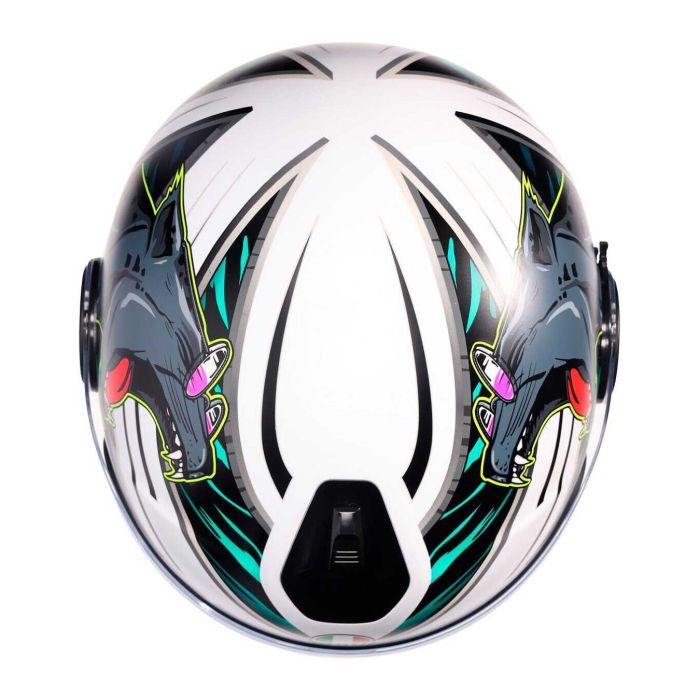 Casco Agv Eteres E2206 Ghepard Matt White/black/gre