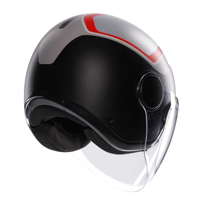 Casco Agv Eteres E2206 Scaglieri Matt Grey/red