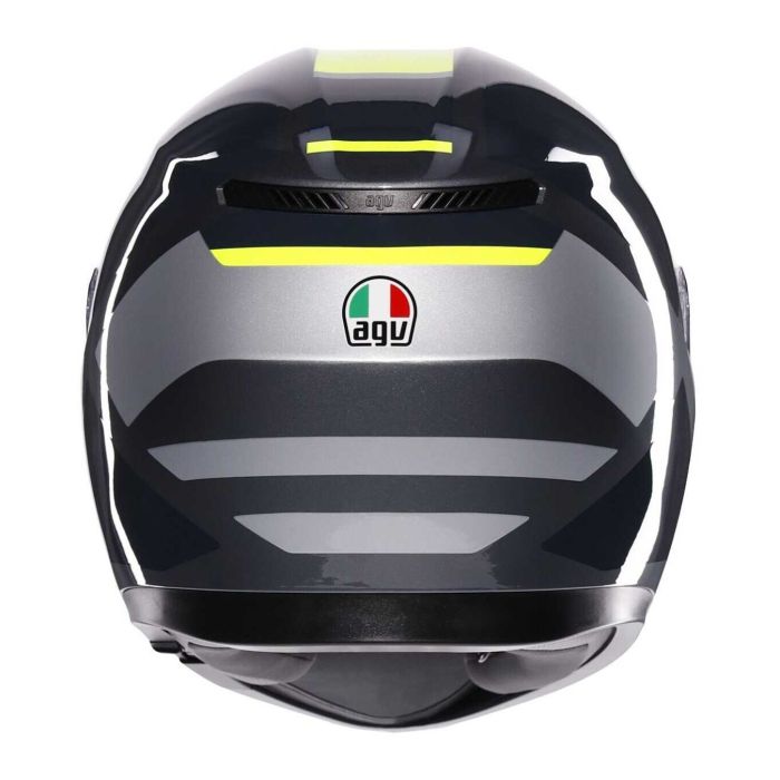 Casco Agv K3 E2206 Shade Grey/yellow Fluo