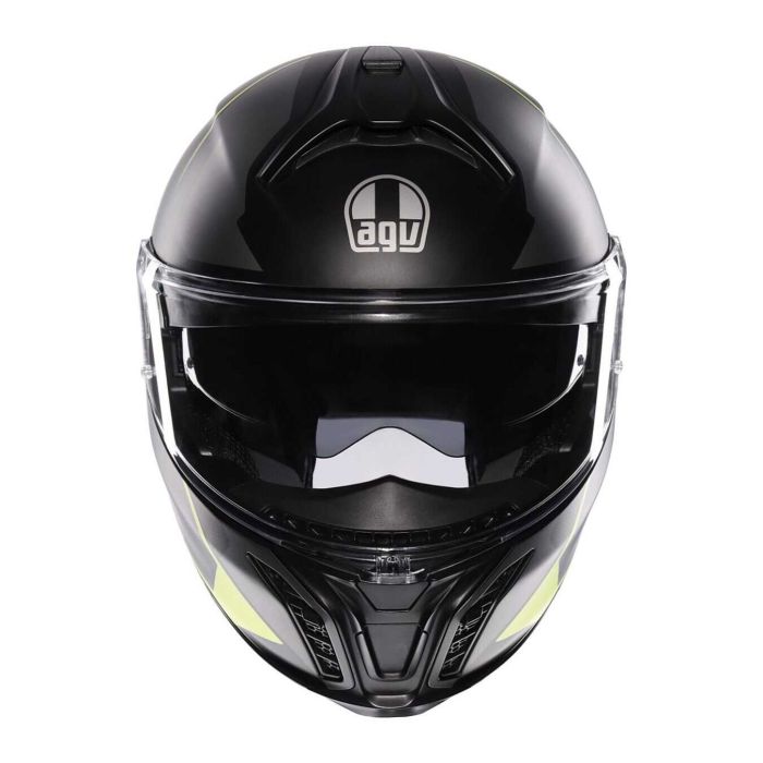 Casco Agv Tourmodular E2206 Multi Perception Matt Black/yel Fluo