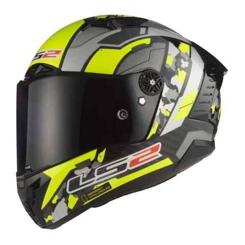 Casco Integrale Ls2 Ff805 Thunder Carbon Space 06 H-v Yellow Grey