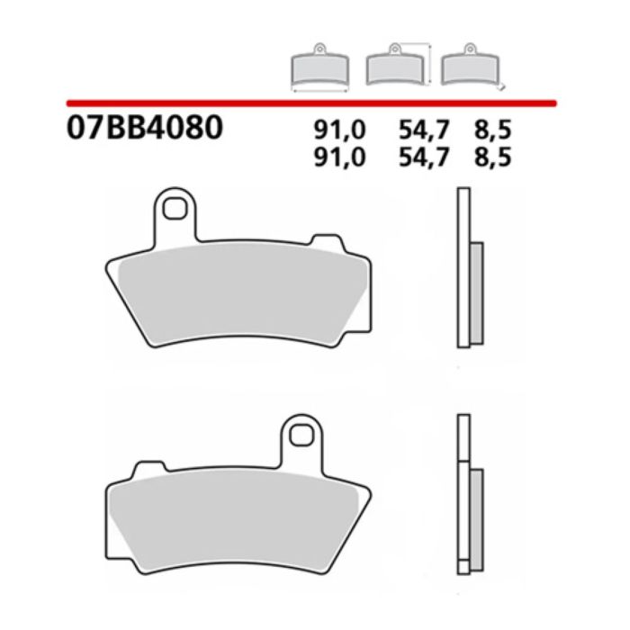 Set Pastiglie Brembo 07bb4080 Sinterizzata