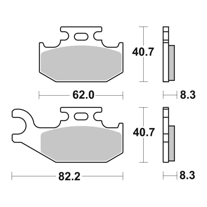 Set Pastiglie Brembo 07gr74sx Off Road Racing Sinter