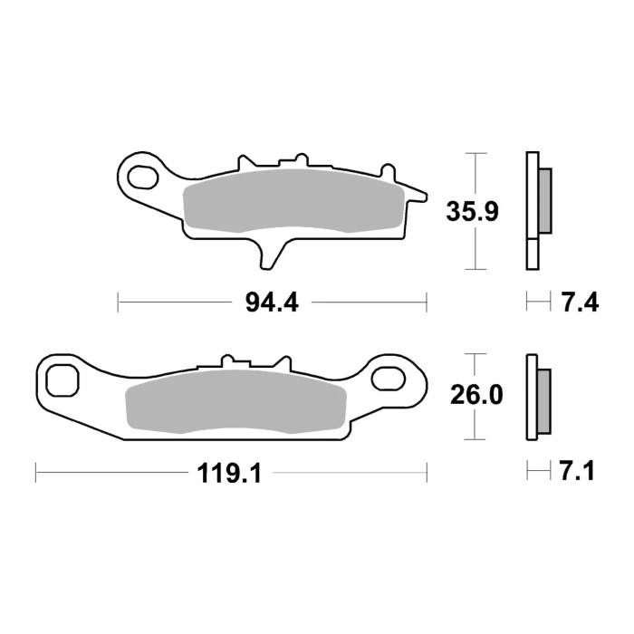 Set Pastiglie Brembo 07ka24sx Off Road Racing Sinter