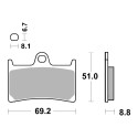 Juego de almohadillas Brembo 07ya23sr Sint. Carreras