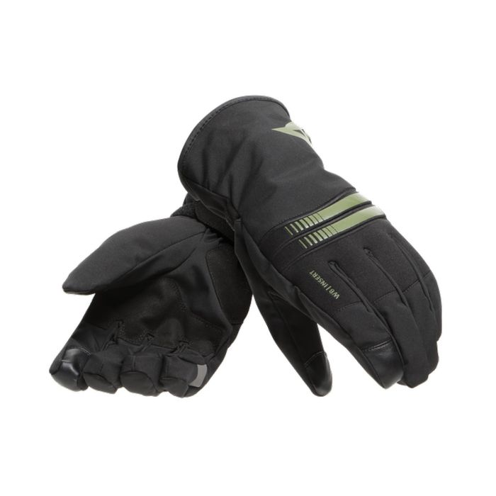 Guanti D-dry Dainese Plaza 3 Black/bronze-green