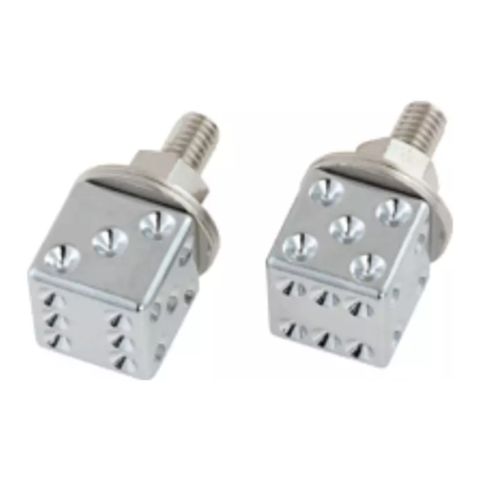 Coppia Viti Targa Amas Dado Cromato