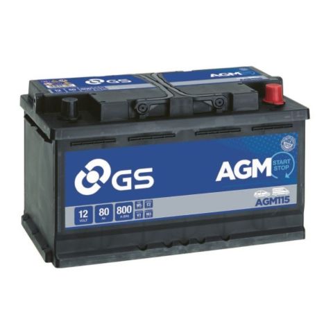 Batteria Auto Start & Stop Gs-yuasa AGM115 80 Ah. 800 A.