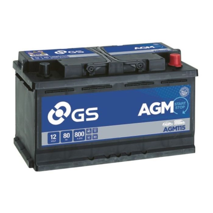 Batteria Auto Start & Stop Gs-yuasa Agm 80 Ah. 800 A.