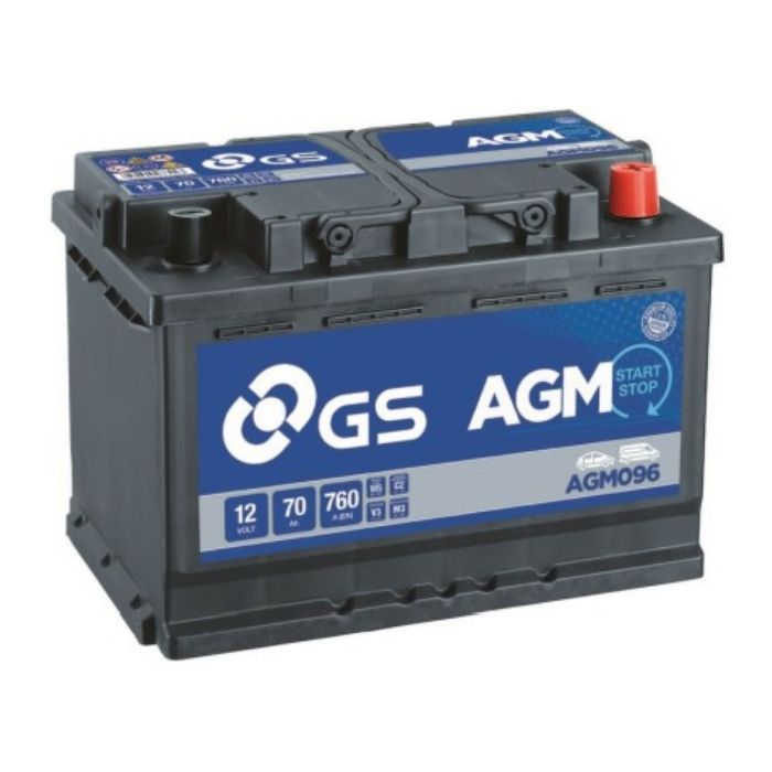 Batteria Auto Start & Stop Gs-yuasa AGM096 70 Ah. 760 A.