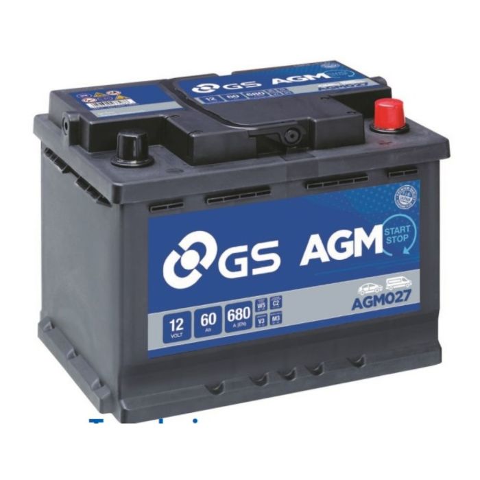Batteria Auto Start & Stop Gs-yuasa AGM027 60 Ah. 640 A.