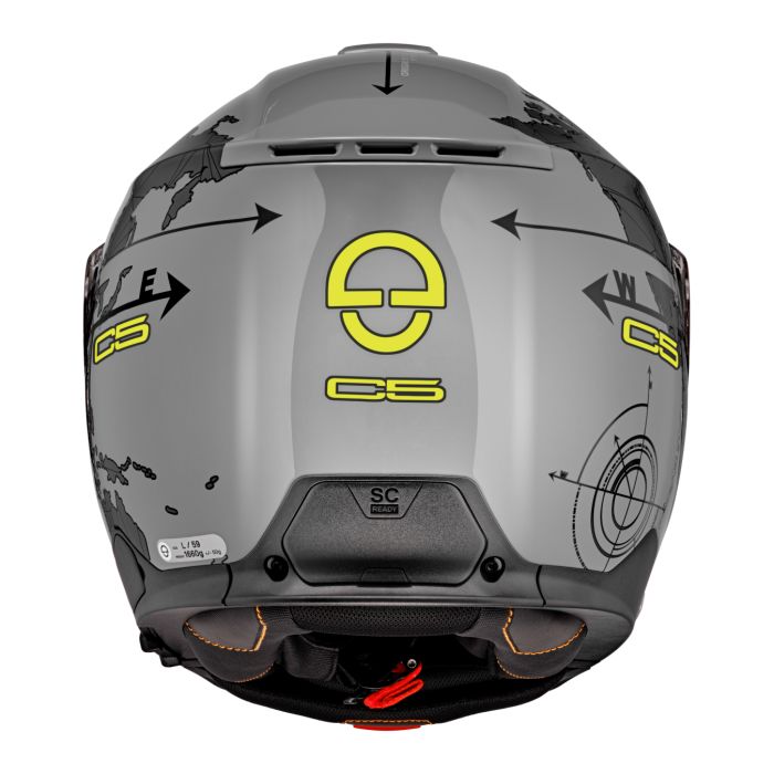 Casco Modulare Schuberth C5 Graphic Globe Grigio