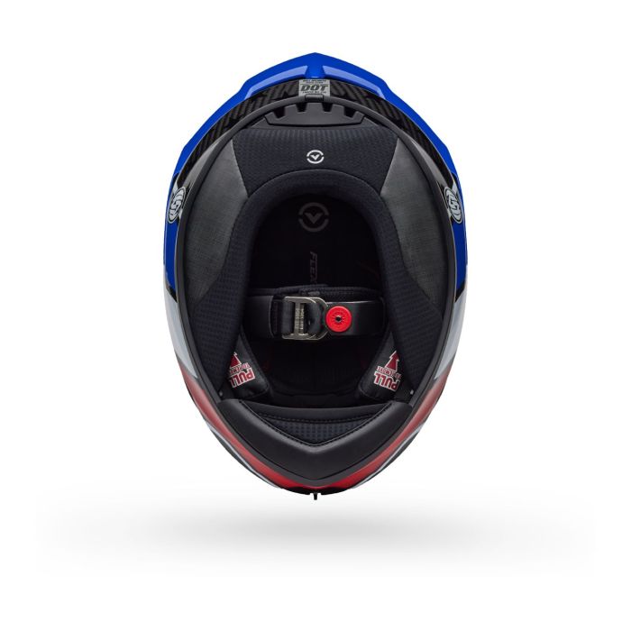 Casco Bell Race Star Dlx Roland Sand Old Glory Rosso Blu