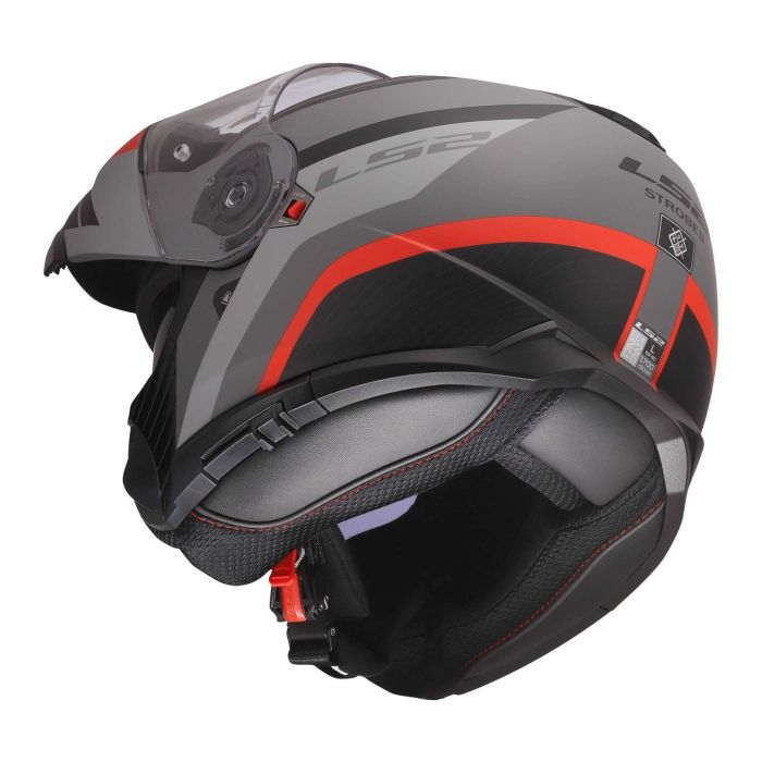 Casco Modulare Ls2 Ff908 Strobe II Monza Black Grey Red