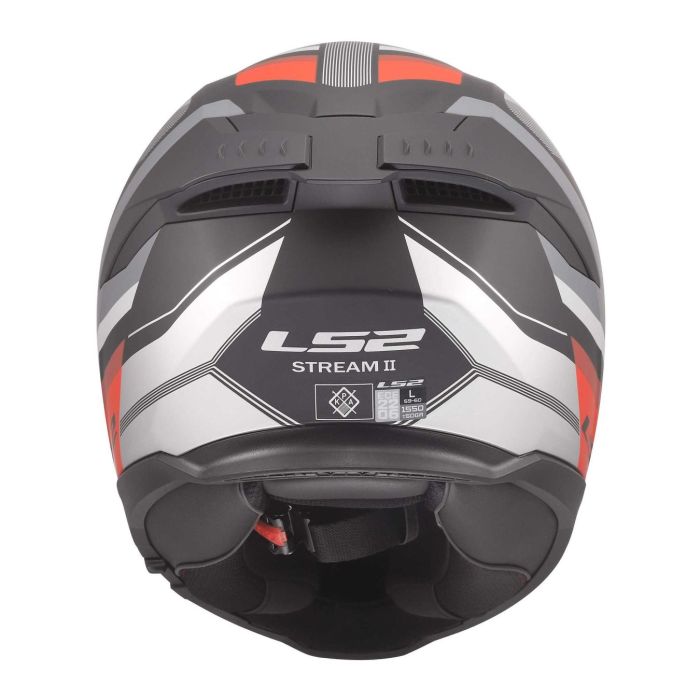 Casco Ls2 Ff808 Stream II Vintage Black Grey Red